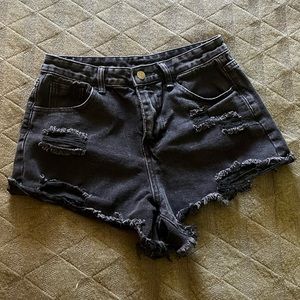 SHEIN Distressed Jean Shorts